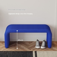 Banc de change de chaussures moderne en laine, robuste, pour l'entrée de la maison, le salon, la salle à manger, la chambre et le bureau à domicile