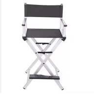 Chaise pliante professionnelle en alliage d'aluminium Oxford pour la plage, moderne et décontractée, pour réalisateur, maquilleur, usage extérieur, avec dossier croisé et pieds sabre pliables