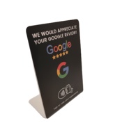 Tarjetas NFC de PVC Acrílico con Logotipo de Código QR Personalizado, Soporte para Reseñas de Google, 13,56 MHz, Tag213, 215, 216
