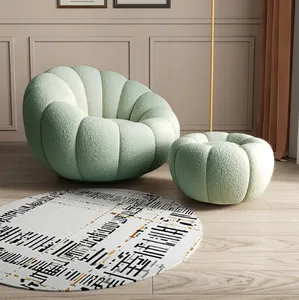 Bí ngô giải trí ghế trắng thịt cừu sang trọng lười biếng SOFA PHÒNG KHÁCH ngoài trời trường học hiện đại Tatami ánh sáng sang trọng phòng ngủ sofa nhỏ