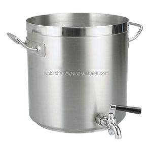 Olla de acero inoxidable Utensilios de cocina comerciales Olla de stock con tapa - Product Image 5