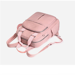 Sac à dos pour ordinateur portable à grande capacité pour femmes, style preppy, avec chargement USB, style décontracté, fermeture souple, doublure en polyester, sac à dos d'école - Product Image 2
