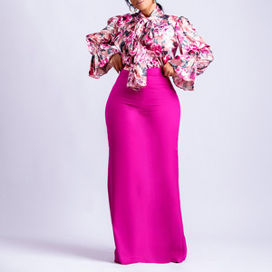 Nuevo Conjunto <span class=keywords><strong>de</strong></span> <span class=keywords><strong>Falda</strong></span> <span class=keywords><strong>y</strong></span> <span class=keywords><strong>Blusa</strong></span> con Estampado Floral para Mujer, Ropa <span class=keywords><strong>de</strong></span> Oficina, Elegante <span class=keywords><strong>Falda</strong></span> Larga para Mujer - Product Image 2