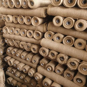 Natural Jute Woven <b>Fabric</b> <b>Roll</b> Breathable Sacking Cloth 100 Percent Jute Textile Material for Bag Making Garden Use Agricultural - Product Image 2