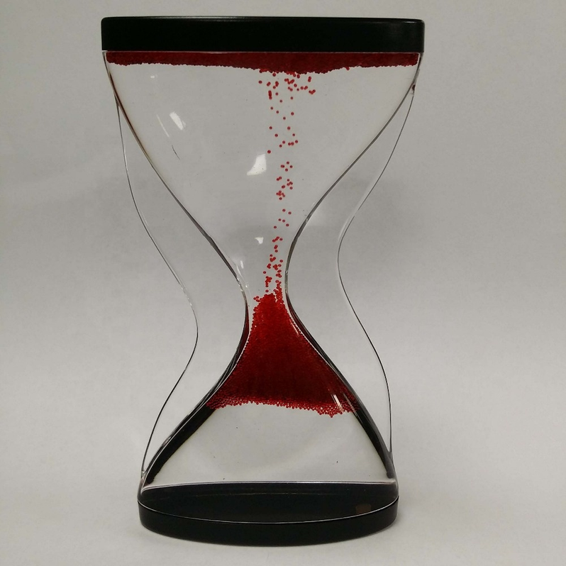 Acrylic Handmade Rotating Antigravity Counter Reverse Flow Calm Relax Visual Education Liquid Water Sand Clock Timer Birthday