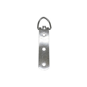 Silver 711 Hanging <b>Hook</b> Stainless Steel Rectangle Three Hole Long <b>Hook</b> <b>For</b> <b>Wall</b> Door Storage Organization - Product Image 5
