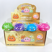 Jouet à presser anti-stress ASMR non-rétractable, style renne de Noël, forme boulette garnie de slush, fraise et raisin, objet de collection de fêtes