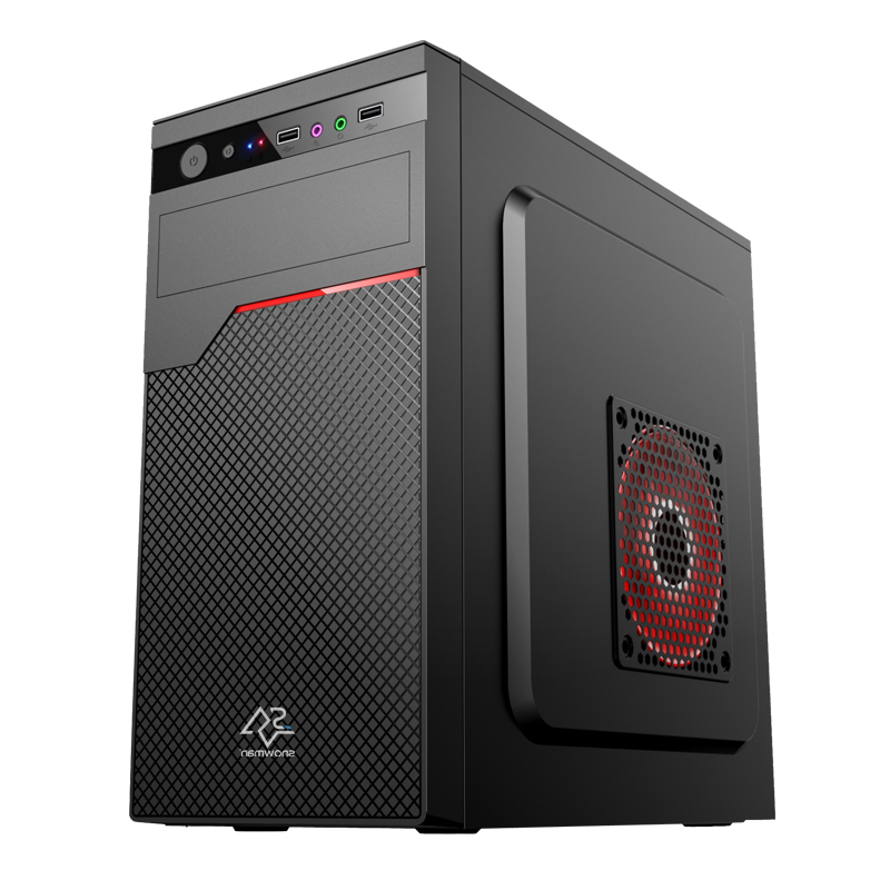Снеговик черный простой дизайн M-ATX корпус для компьютера шасси с высоким воздушным потоком Передняя панель Предустановленная просторная для домашнего офиса