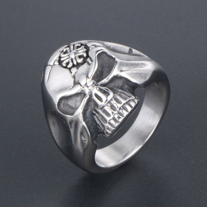 Skull <b>Titanium</b> Steel <b>Ring</b> Men's Stainless Steel Fashion Jewelry SA901 - Product Image 2
