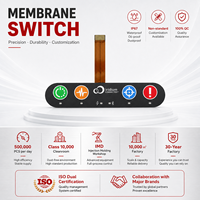 Teclado de Membrana Táctil con Impresión Gráfica, Botón de Pánico, Panel Frontal Impermeable con Indicadores LED