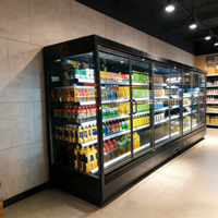 Réfrigérateur Vitrine Vertical Commercial pour Boissons, Présentoir Réfrigéré pour Supermarché