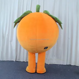Fabriek Op Maat Oranje Opblaasbare Pluche Mascotte Cartoon Kostuum Volwassen Mascotte Fruit Cartoon