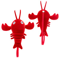Jouet en peluche doux personnalisé en forme d'écrevisse avec LOGO, vente en gros de jouets en peluche mignons en forme de homard