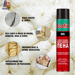 750ml Adhesivo <span class=keywords><strong>Poliuretano</strong></span> Rígido Pu Espuma Flexible Multiusos Spray Expansión Espuma Aislamiento Puerta y Ventanas - Product Image 4
