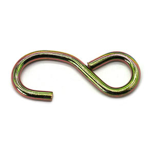 <span class=keywords><strong>Crochet</strong></span> en fil métallique en forme <span class=keywords><strong>de</strong></span> 8, robuste, plaqué zinc jaune, pour cordons élastiques et sangles <span class=keywords><strong>de</strong></span> bagages (OEM) - Product Image 1