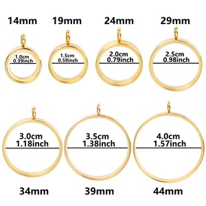 Simple Design Stainless Steel Round Glass <strong>Floating</strong> <strong>Lockets</strong> - Product Image 3