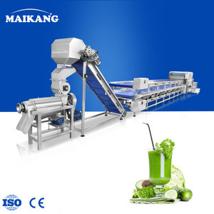 Ligne de pressage de jus de fruits contrôlée par PLC intelligent ; Système automatique de lavage et de pressage avec régulation intelligente de la vitesse et du débit - Product Image 1