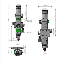 Tête de découpe laser à mise au point manuelle BT210S, puissance max. 1500W, buse plate/buse pointue en option pour machine de découpe laser de tôles