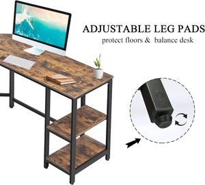 Góc viết bàn với kệ lưu trữ cho máy trạm nghiên cứu L hình máy tính bàn cho văn phòng nhà - Product Image 2
