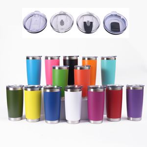 20oz Powder Coating Tumbler <b>Double</b> <b>Wall</b> Vacuum Insulated Stainless Steel Cup with Lid Straw Laser Engrave - Product Image 3