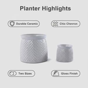 Maceta Moderna de Cerámica Esmaltada, Ligera y Duradera, para Uso en Interiores/Oficina y Jardín, para Flores/Plantas Verdes - Product Image 6