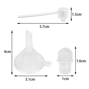 Atacado <span class=keywords><strong>Mini</strong></span> Pequeno Funil De Plástico Perfume Dispenser Óleo Essencial Ferramenta Acessórios Forma Do Cilindro com Tampa De Rosca De Vedação - Product Image 5
