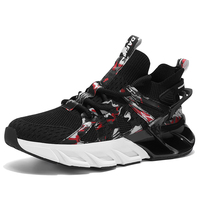 Chaussures de course à semelle souple Leisure Street, en tricot camouflage graffiti, absorption des chocs, pour le jogging en plein air, baskets tendance pour jeunes hommes