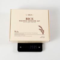 Produits de soins personnels de beauté, soin du visage naturel, ensemble de soins de la peau au riz 5 pièces, coffret cadeau pour le visage, ensemble de soins de la peau au riz pour éclaircir le teint