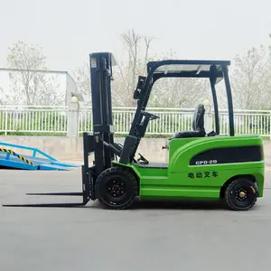 Pabrik Cina 2 Ton Forklift listrik 60V baterai Lithium 3 ton hidrolik 2000kg Forklift listrik penuh untuk dijual