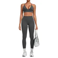 Dames 2-delige yogaset, zacht hardloop topje, sneldrogend, ademend, vierweg stretch, geschikt voor buitenactiviteiten