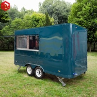 Fenêtre de concession de remorque de cuisine mobile durable avec remorque de camion de nourriture de vente de hot-dogs et de crème glacée