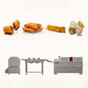 Ligne de production automatique professionnelle de produits céréaliers pour rouleaux de printemps (Lumpia) et enveloppes de raviolis style Shanghai, marque HNRB - Product Image 2