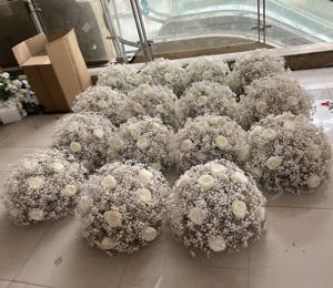 40-80cm nueva Bola de flores de aliento de bebé arreglo de escenario de boda mesa de flores artificiales sala de estar decoración de sala de exposición - Product Image 1