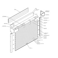 Volets roulants automatiques verticaux en alliage d'aluminium pour extérieur, résistants aux ouragans et au vent, volets de sécurité modernes