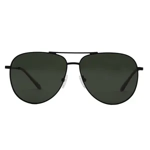 SML060 Beste Kwaliteit Klassieke Dubbele Brug Metalen Frame Mannen Shades Zonnebril Gepolariseerde