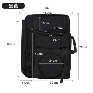 Borsa Nera per Tavolo da <span class=keywords><strong>Disegno</strong></span> con Funzione Antifurto, Fodera Morbida in Poliestere, Motivo a Personaggi per Trasportare Disegni e Opere d'Arte - Product Image 5