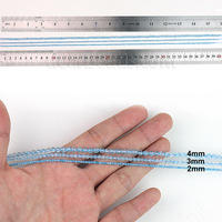 Perles de pierres précieuses dégradées à micro facettes naturelles, perle de rhodonite cyanite turquoise pour la fabrication de bijoux 2mm 3mm 4mm, brin de 38cm