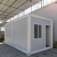 Conteneur détachable à installation facile pour maison préfabriquée à dégagement rapide de 20 pieds avec matériaux de panneau sandwich en acier en bois à usage polyvalent