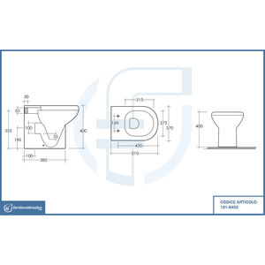 Vaso compatto da parete, pratico per l'uso in bagno - Product Image 2