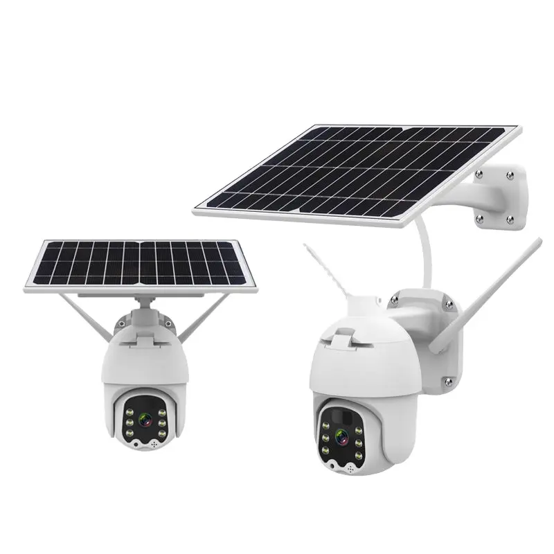 solar power IP camera wireless wifi family Security two way audio cctv security tuya outdoor 4g solar surveillance camera