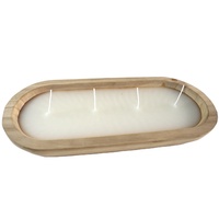Bol en bois de paulownia naturel personnalisé, bol en bois sculpté à la main, bol à pâte en bois pour bougie