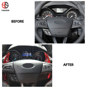 Pagaie de changement de vitesse pour <span class=keywords><strong>Ford</strong></span> <span class=keywords><strong>Puma</strong></span> Ecosport Focus <span class=keywords><strong>Titanium</strong></span> ST Wagon Kuga EcoBoost Extension de manette de vitesse de volant de voiture - Product Image 3