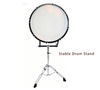 Marching Bass Drum Stand Chrome Metal Tripod Holder Adjustable Height Percussion Instrument Support Rack for Marching Bass Drum