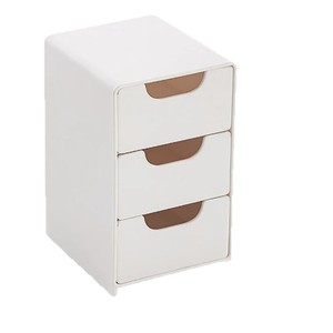 <b>Storage</b> <b>Drawers</b> Three Layer <b>Plastic</b> Stackable Desk Organizer For Cosmetics Jewelry Neatening - Product Image 2