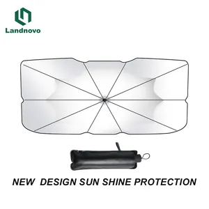 Landnovo Car Sunshade Umbrella Blocks UV Sun Auto Visor Protect Sun shade Windscreen Foldable Parasol Heat Insulation UV Rays