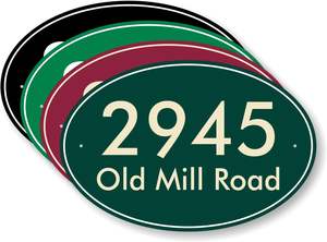 Custom <strong>House</strong> Address Sign - Personalize <strong>House</strong> Number/Street <strong>Name</strong>, 8"x12" Rectangular <strong>Plaque</strong> <strong>for</strong> <strong>Outside</strong> - Product Image 5