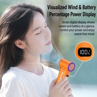Nouveau Mini Ventilateur Portable en Plastique 2026, 199 Vitesses, Affichage Numérique, Rechargeable USB, Sans Lames, Refroidissement Portable pour Camping en Extérieur