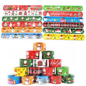 Bracelets de claque de Noël Logo personnalisé Bracelets promotionnels Conceptions personnalisées Bracelets de claque pour enfants Party Favors Jouets de Noël - Product Image 1