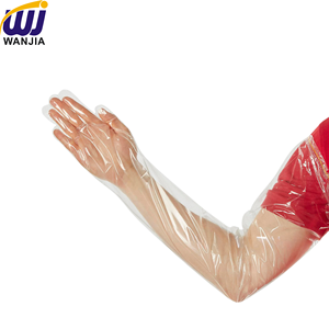 Gants d'insémination WANJIA à manches longues, jetables, en polyéthylène, pour usage vétérinaire chez les bovins, les vaches, les moutons, les chèvres et les chevaux - Product Image 4