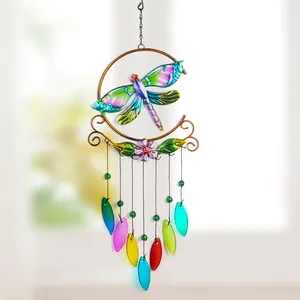Colours Dragonfly Pendant Hanging Wall Decoration Wind Chime Home Decor Outdoor Garden Memorial Wind Chimes